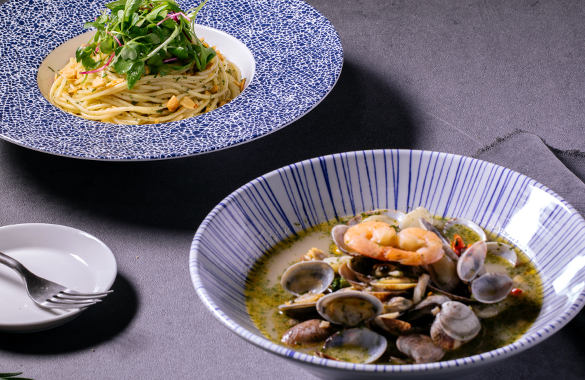 바지락술찜&파스타